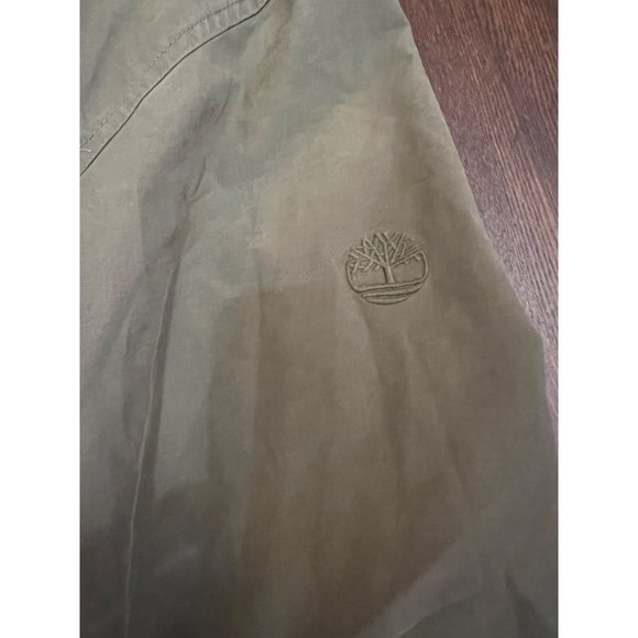 Timberland Mens Green Lightweight Canvas Chino Jacket Full Zip sz XL - Picture 6 of 8